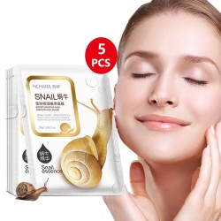 Snail essence face mask - moisturizing - oil control - acne treatment - 5 piecesSkin