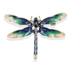 Kristallen libelle - vintage brocheBroches