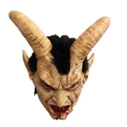 Lucifer met hoorns - Halloween latex gezichtsmaskerMaskers