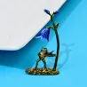 Spelende viool kikker / bloem - brocheBroches
