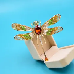 Grote kristallen libelle - brocheBroches