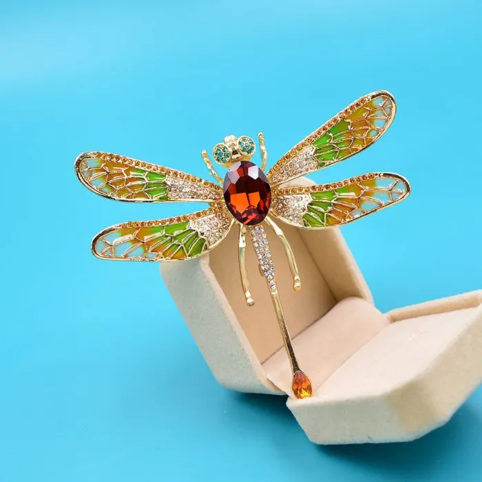 Grote kristallen libelle - brocheBroches
