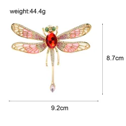 Grote kristallen libelle - brocheBroches