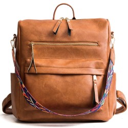 Multifunction leather backpack - shoulder bag - large capacityBackpacks