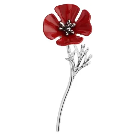 Rood klavertje vier - elegante brocheBroches