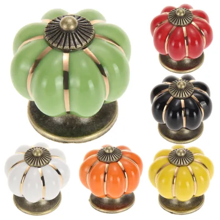 Vintage meubelknop - handvat - pompoenvormMeubels
