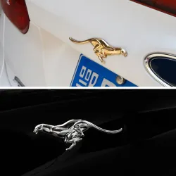 Metalen luipaard - embleem - auto stickerStickers