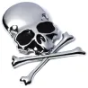 Metalen schedel / botten - embleem - autostickerStickers