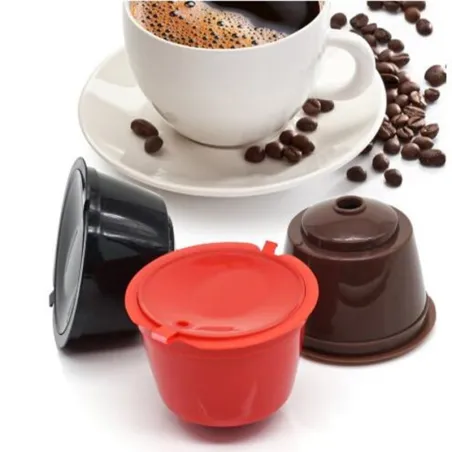 Kunststof koffiecapsules - navulbaar - voor Dolce Gusto - 3 stukskoffiewaren