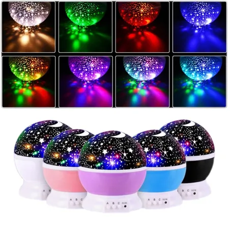LED nachtlamp - sterrenhemel projector - draaibaar - 3WVerlichting
