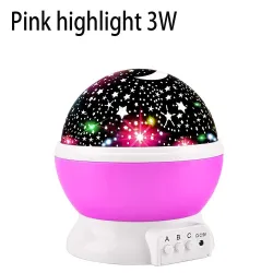 LED nachtlamp - sterrenhemel projector - draaibaar - 3WVerlichting