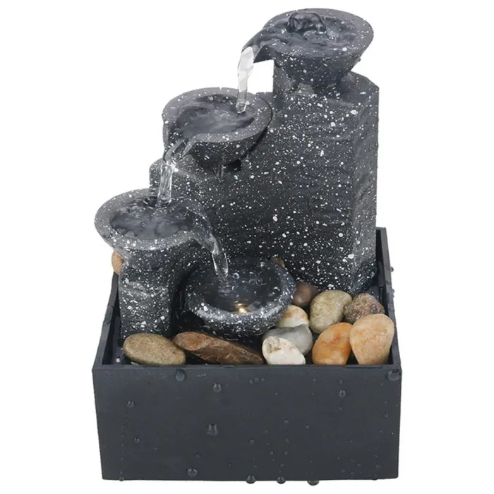 USB-fontein - waterval met 4 niveaus - bureaudecoratieBeelden & Sculpturen