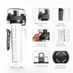 Waterfles / Fruit Infuser - BPA Vrij - 800ml / 1000mlWaterflessen