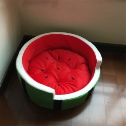 Weiches Hunde-/Katzenbett - Wassermelonenform