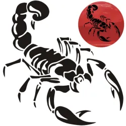 3D schorpioen - auto stickerStickers