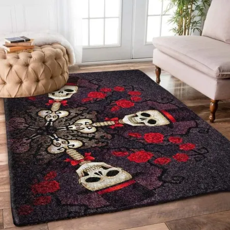 Decoratief geometrisch tapijt - antislip - drie skelettenTapijten