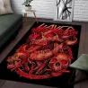 Decorative geometric carpet - non slip - red skullsCarpets