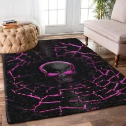 Decoratief geometrisch tapijt - antislip - paarse schedel / spinnenwebTapijten