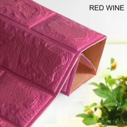 3D wall sticker - self adhesive foam - wallpaper - waterproof - brick design - 60 * 30cmWall stickers
