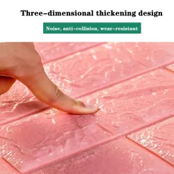 3D wall sticker - self adhesive foam - wallpaper - waterproof - brick design - 60 * 30cmWall stickers