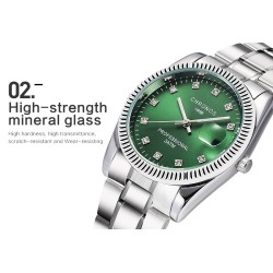 CHRONOS - stylish Quartz watch - with rhinestones - waterproof - stainless steelWatches