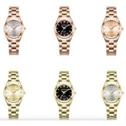 CHRONOS - luxe gouden Quartz horloge - edelstaalHorloges