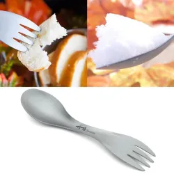 2 in 1 kampeerbestek - lepel/vorkSurvival gereedschap