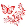 Decoratieve autosticker - vlinder / bloemenStickers