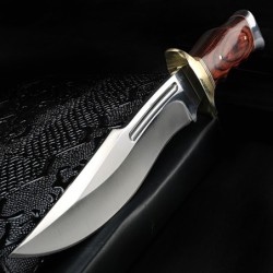 Military short knife - titanium alloy / woodMultitool & Zakmes