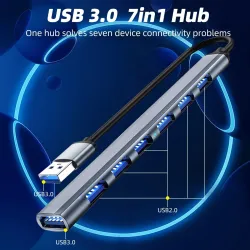 Type-C / USB A - USB 3.0 HUB - OTG - 4/7-poorts - splitter - adapterHubs