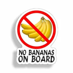 NO BANANAS ON BOARD - grappige autostickerStickers