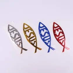 Jesus / fish symbol - car stickerStickers