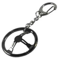 Metalen sleutelhanger met stuurwielSleutelhangers