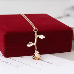 Elegante ketting met rozen hangerKettingen