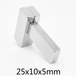 N35 - neodymium magnet - strong rectangular block - 25mm * 10mm * 5mmN35