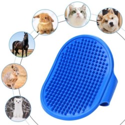 Hunde-/Katzenpflegebürste - Gummikamm - verstellbarer Ringgriff