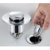 Kitchen / bathroom sink plug - pop-up buttonSink strainers