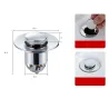 Kitchen / bathroom sink plug - pop-up buttonSink strainers
