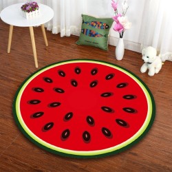 Dekorativer runder Teppich - Fruchtmuster - Wassermelone