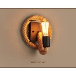 Retro wall lamp - hemp rope styleWall lights