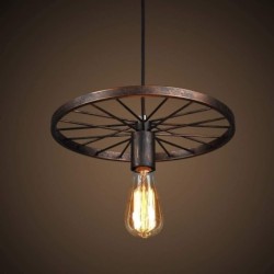 Vintage Deckenlampe - Eisenrad