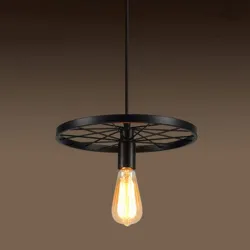 Vintage ceiling lamp - iron wheelCeiling lights
