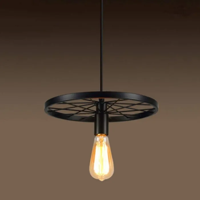 Vintage ceiling lamp - iron wheelCeiling lights
