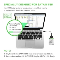 SATA kabel naar USB 3.0 / USB 2.0 - adapterKabels