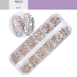 Colorful crystal nails decorationsNail stickers