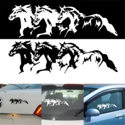 Vinyl autosticker - drie paardenStickers