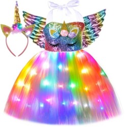 Eenhoorn kostuum - jurk - met LEDKostuums
