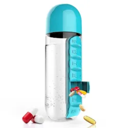 Daily pill organizer - box - water bottle - leak-proof - 600mlWater bottles