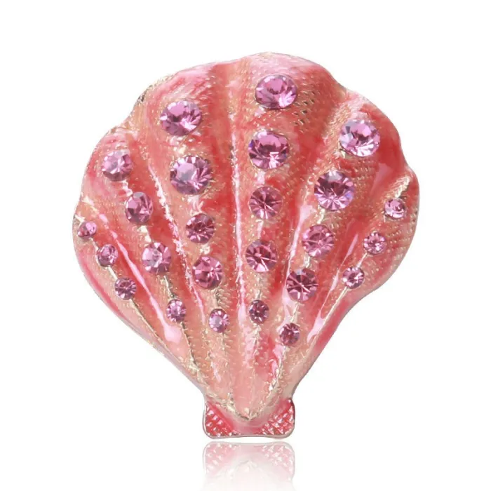 Kristallen schelp - elegante brocheBroches