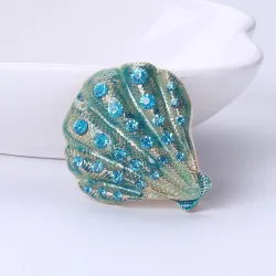 Kristallen schelp - elegante brocheBroches